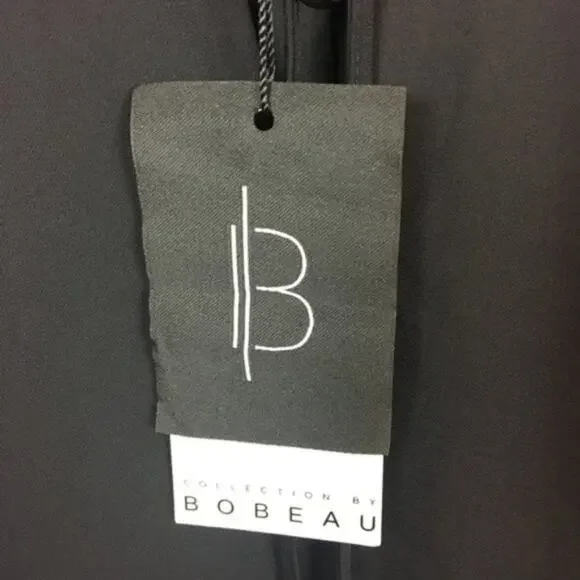 Bobeau Little Black Dress Sheer LBD With Pleats sz XS NWT Shift Dress Lined - Picture 2 of 14